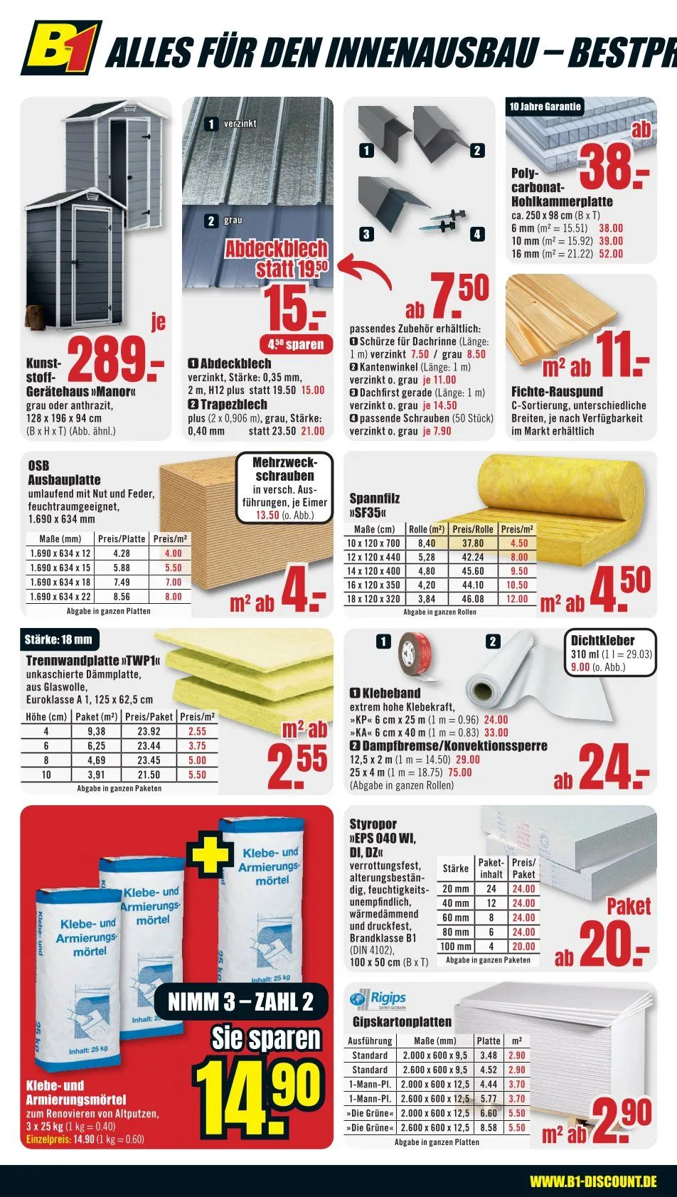 B1 Discount Baumarkt Angebote von 8. März bis 14. März 2025 - Prospekt seite 6