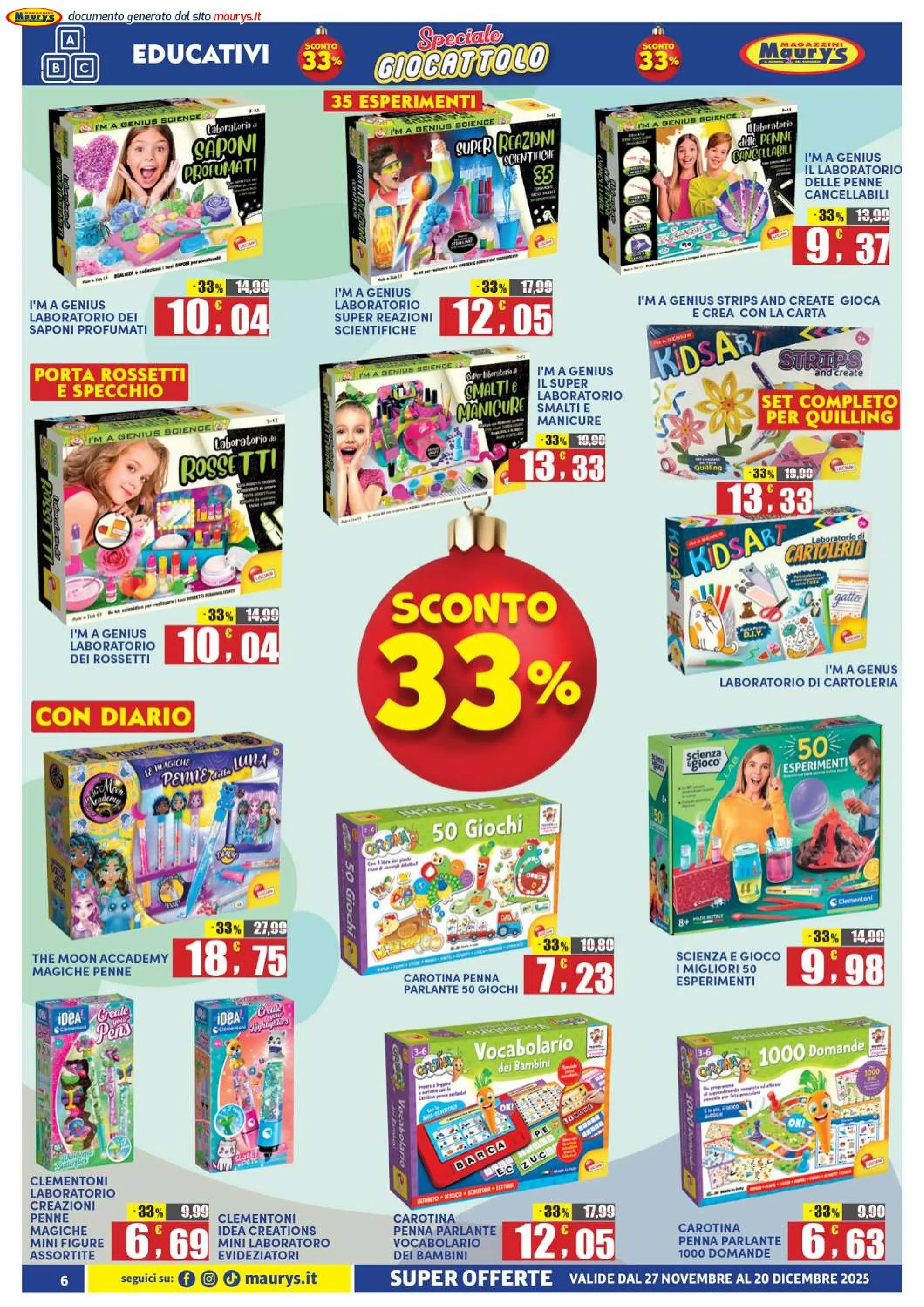 Maury's Volantino da 27 novembre a 20 dicembre di 2025 - Pagina del volantino 6