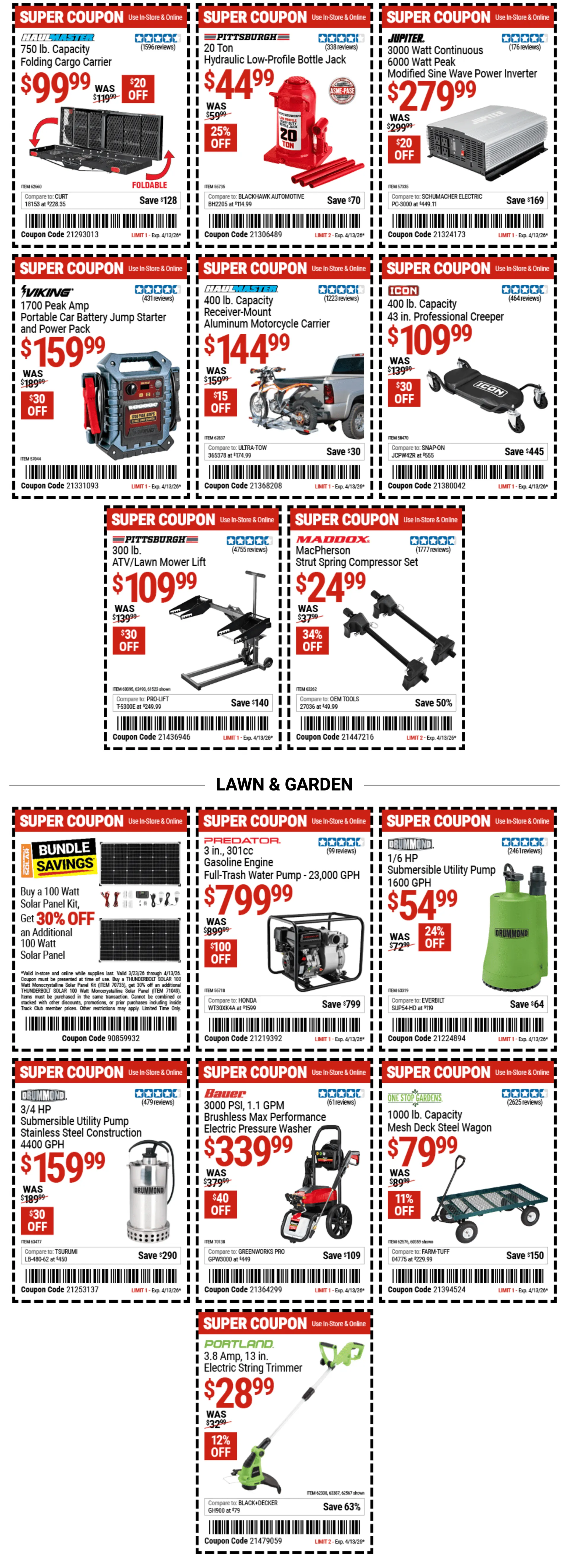 Weekly ad Coupons Harbor Freight from March 23 to April 13 2026 - Page 5