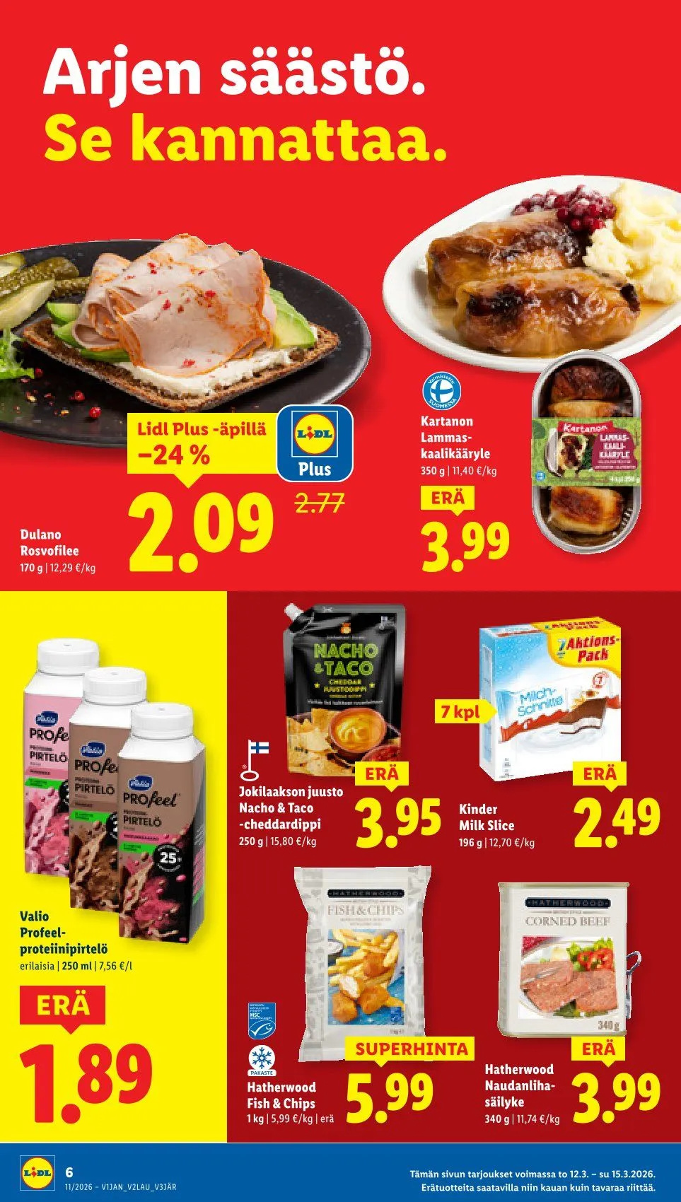  Kaupan Lidl uusimmat tarjoukset voimassa alkaen 12. maaliskuuta - 18. maaliskuuta 2026 - Tarjouslehti sivu 6