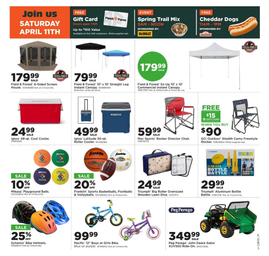 Weekly promotion Fleet Farm Sales spanning from April 6 to April 12 2026 - Page 6 for Catalogue 365
