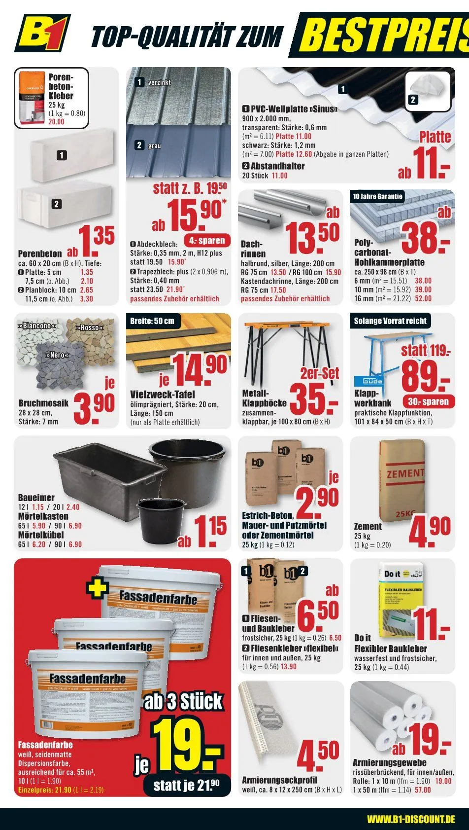 B1 Discount Baumarkt Prospekte von 21. März bis 27. März 2026 - Prospekt seite 6