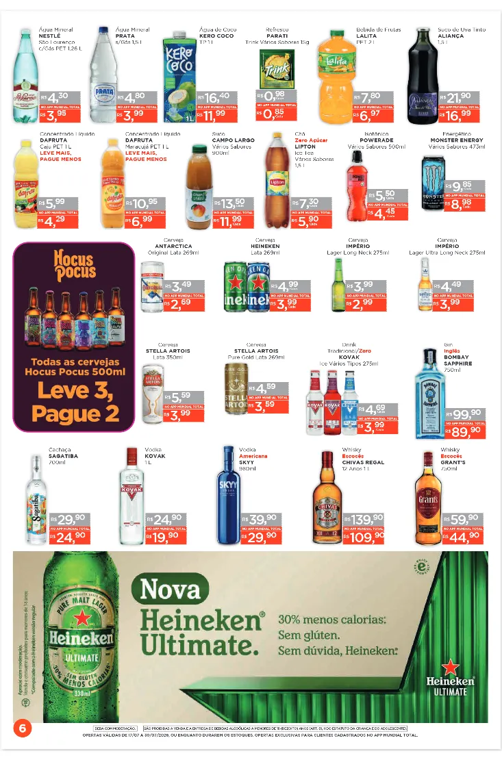 Encarte de Folhetos Supermercados Mundial  17 de julho até 30 de julho 2026 - Pagina 6