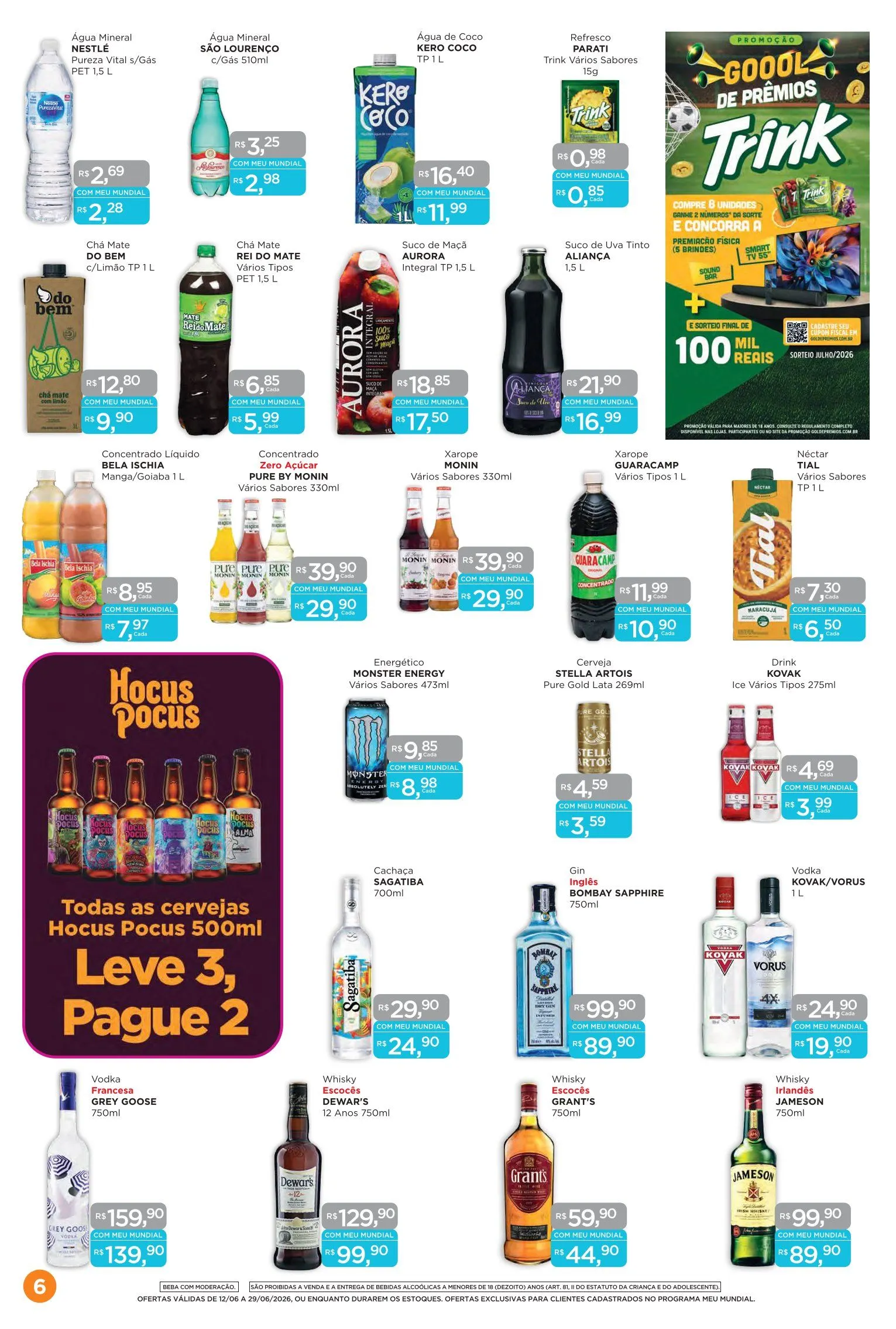 Encarte de Folhetos Supermercados Mundial 12 de junho até 29 de junho 2026 - Pagina 6