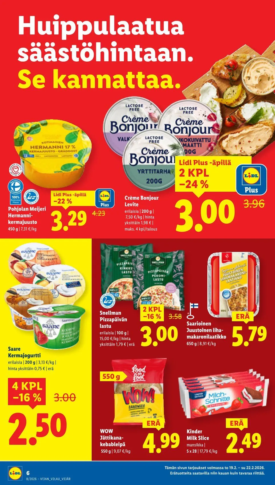 Kaupan Lidl uusimmat tarjoukset voimassa alkaen 19. helmikuuta - 25. helmikuuta 2026 - Tarjouslehti sivu 6