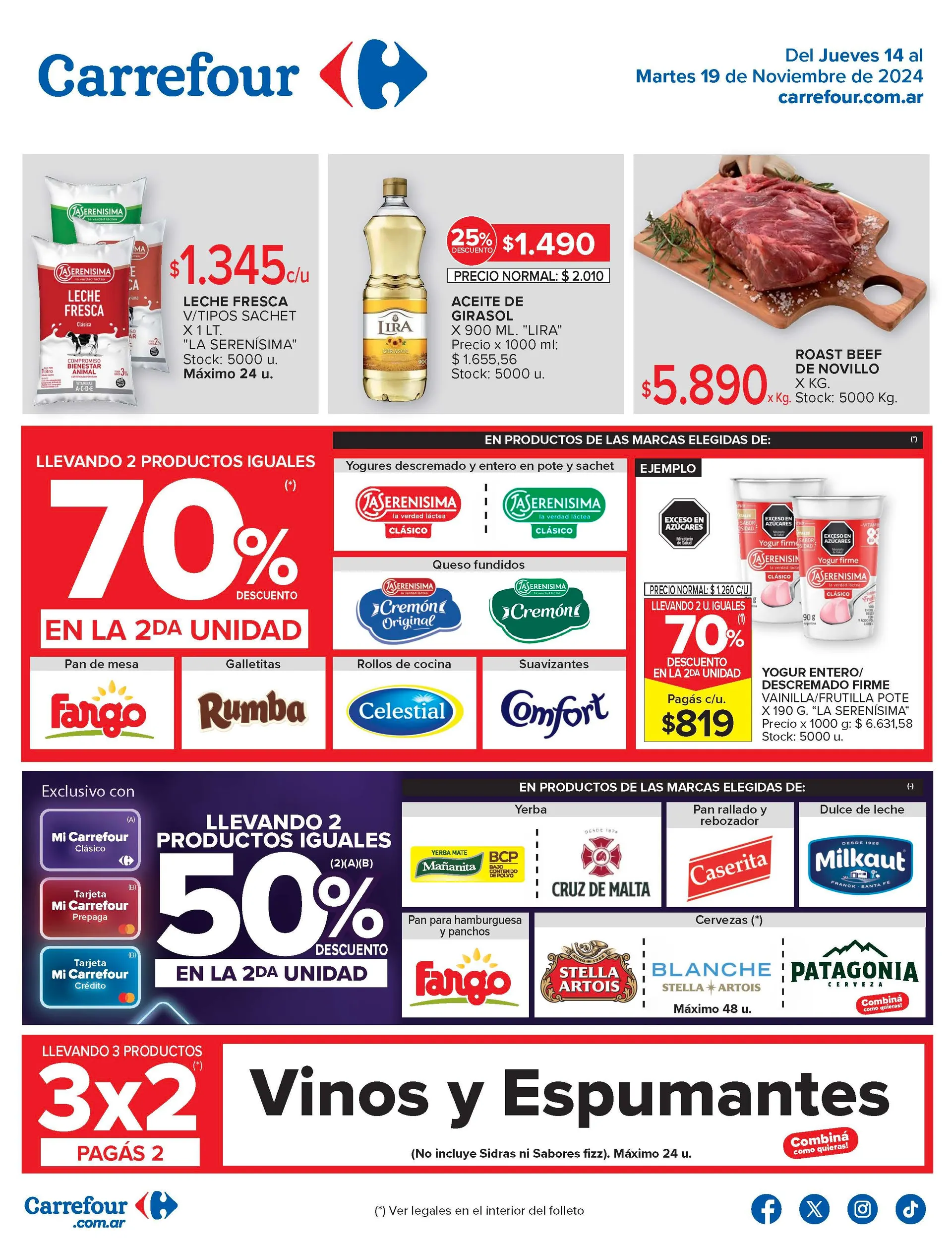 Ofertas de Carrefour Ofertas y Descuentos 14 de noviembre al 19 de noviembre 2024 - Página 1 del catálogo