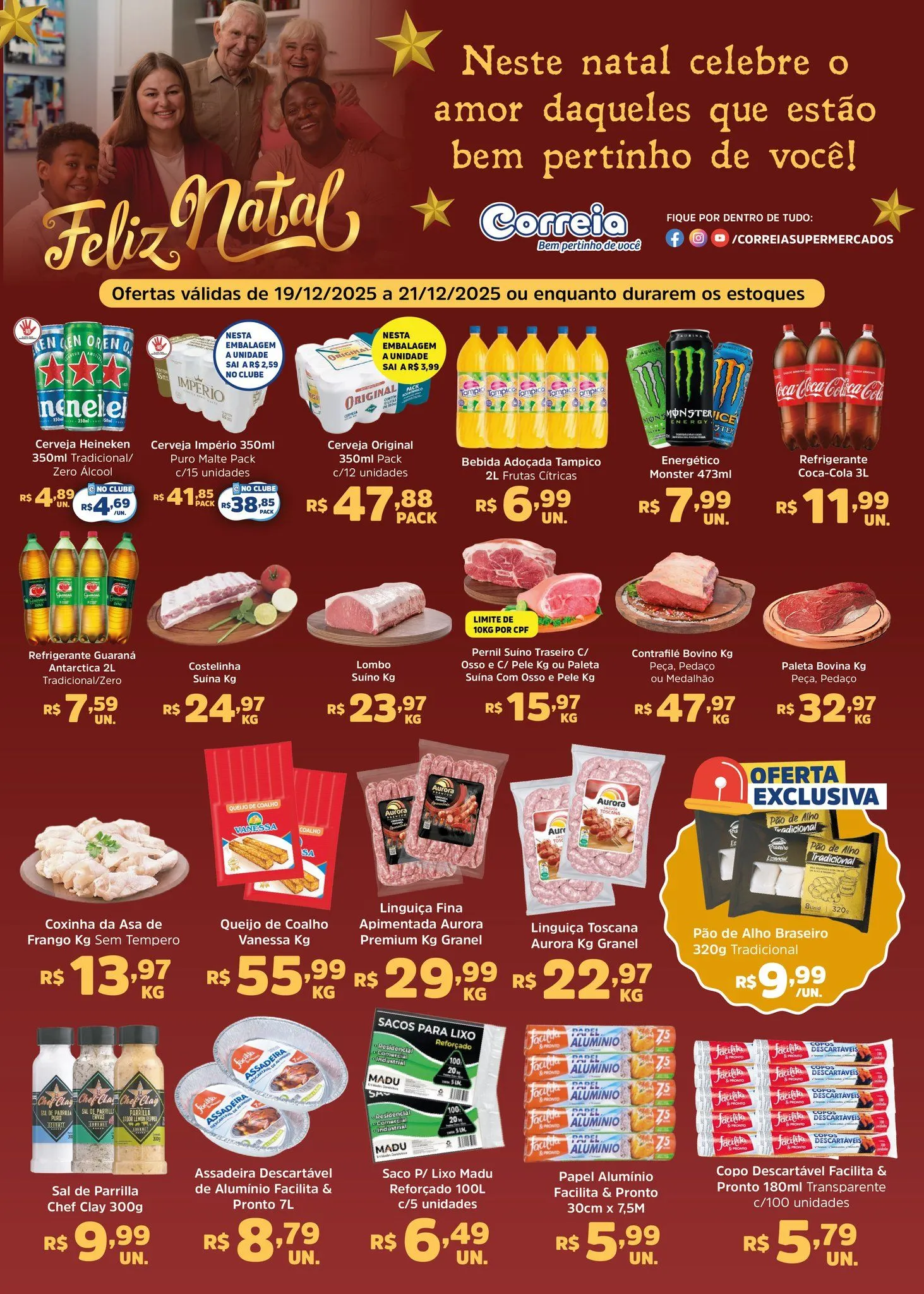 Encarte de Correia Ofertas 19 de dezembro até 21 de dezembro 2025 - Pagina 1