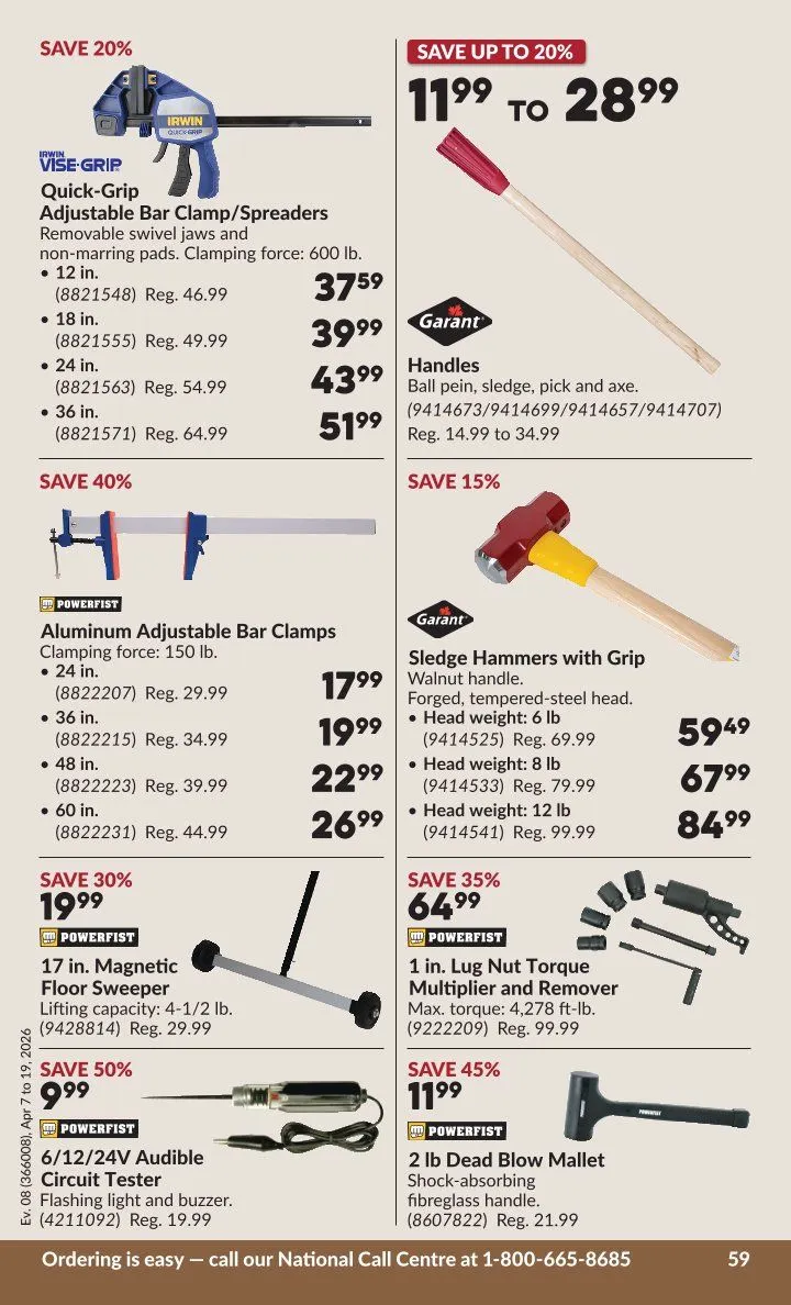 Princess Auto Sales from April 7 to April 19 2026 - flyer page 62