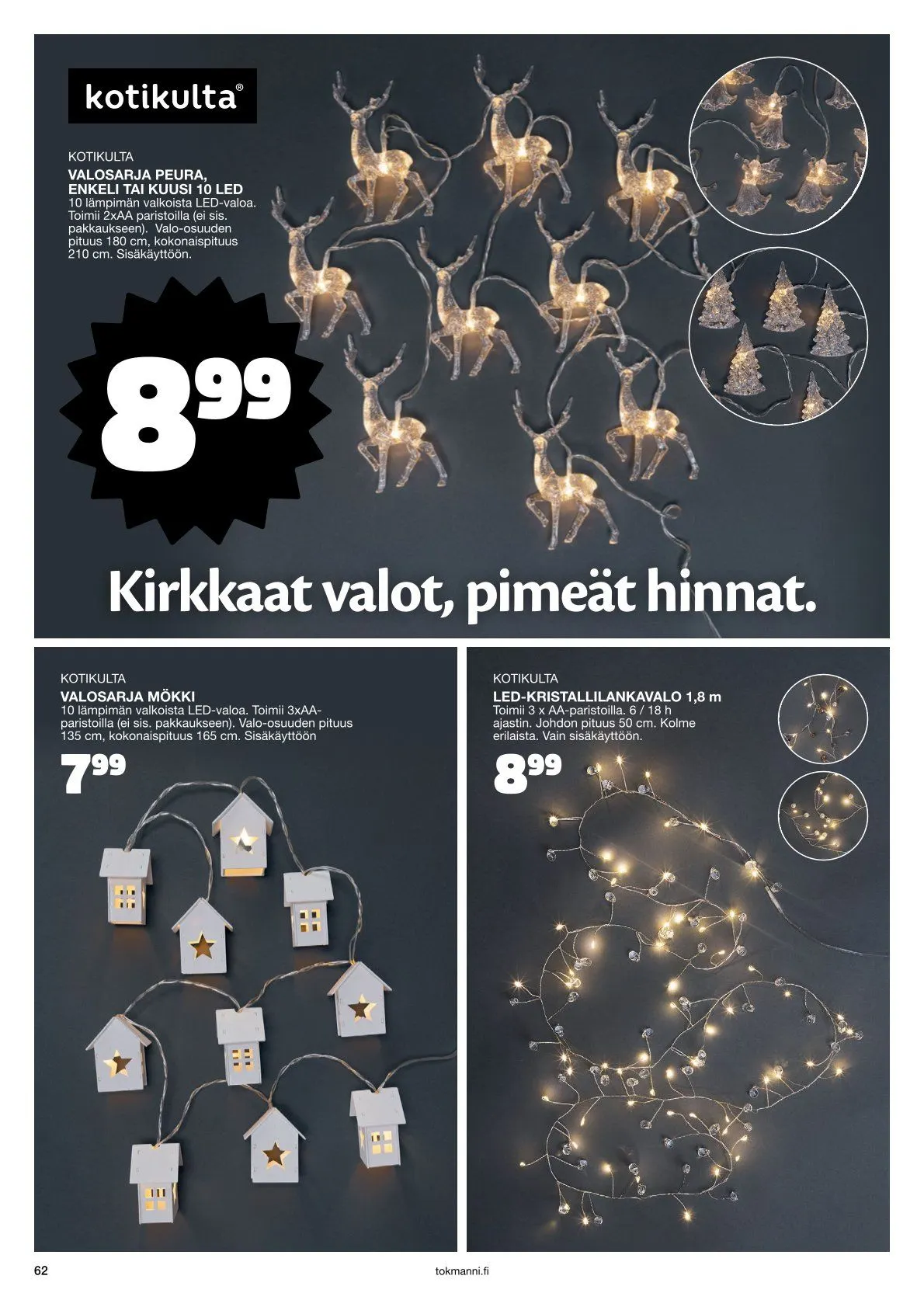  Tokmanni Tarjoukset voimassa alkaen 28. marraskuuta - 24. joulukuuta 2025 - Tarjouslehti sivu 62