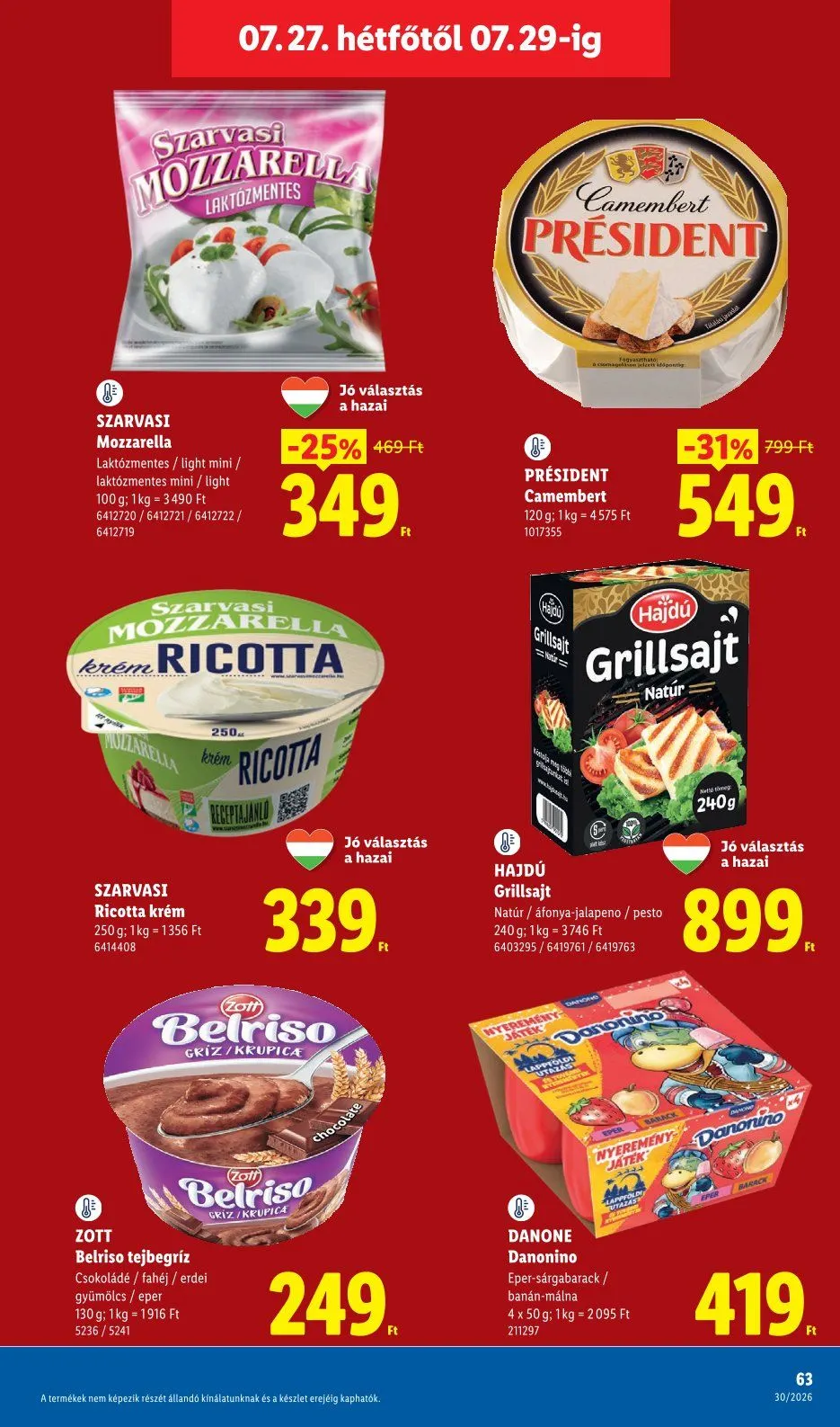Katalógus  Lidl legfrissebb ajánlatai július 23.-tól július 29.-ig 2026. - Oldal 63