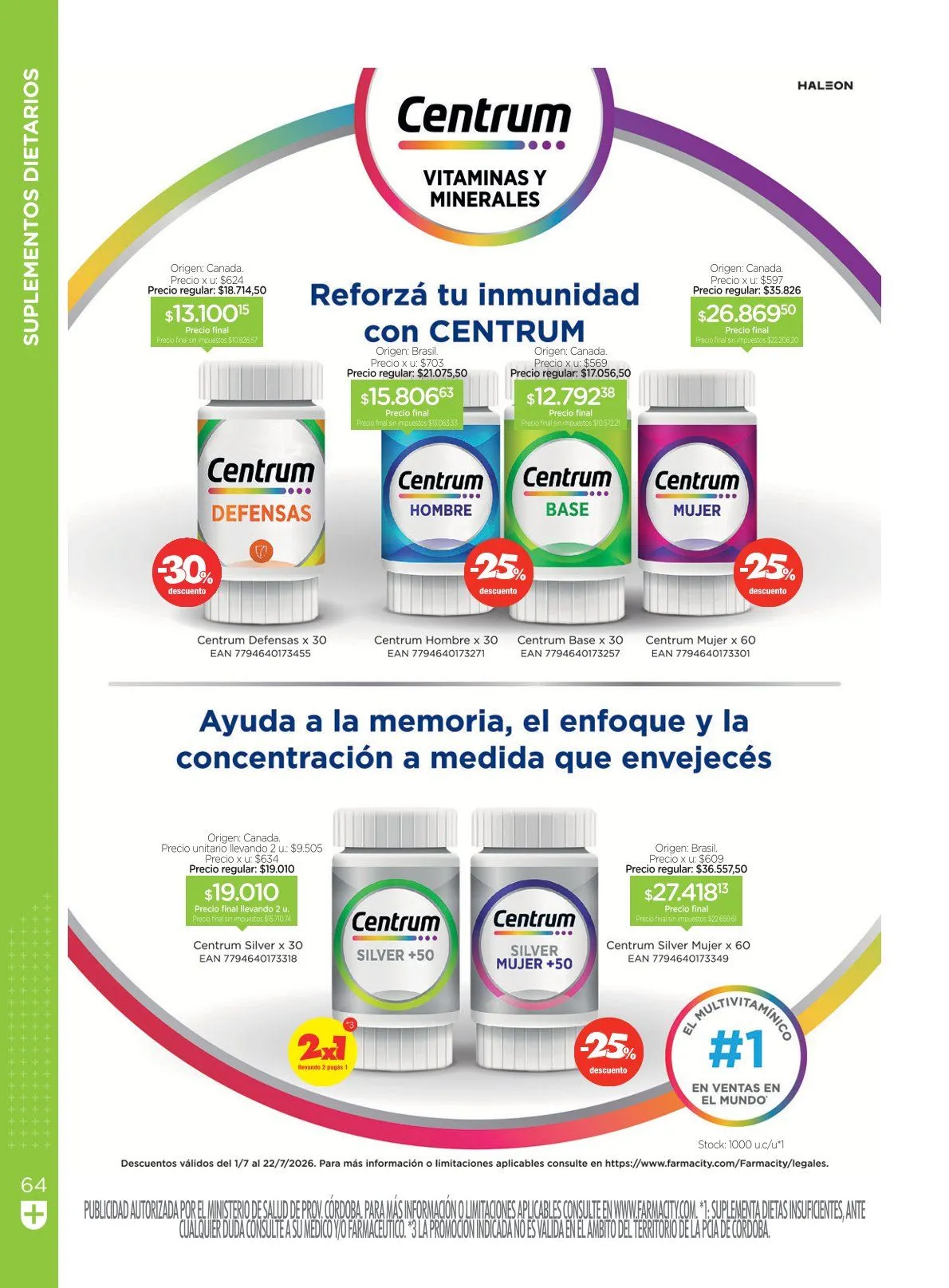 Ofertas de Farmacity Ofertas 1 de julio al 22 de julio 2026 - Página 64 del catálogo