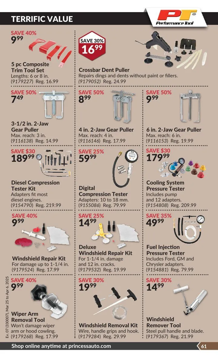 Princess Auto Sales from March 25 to April 6 2025 - flyer page 91