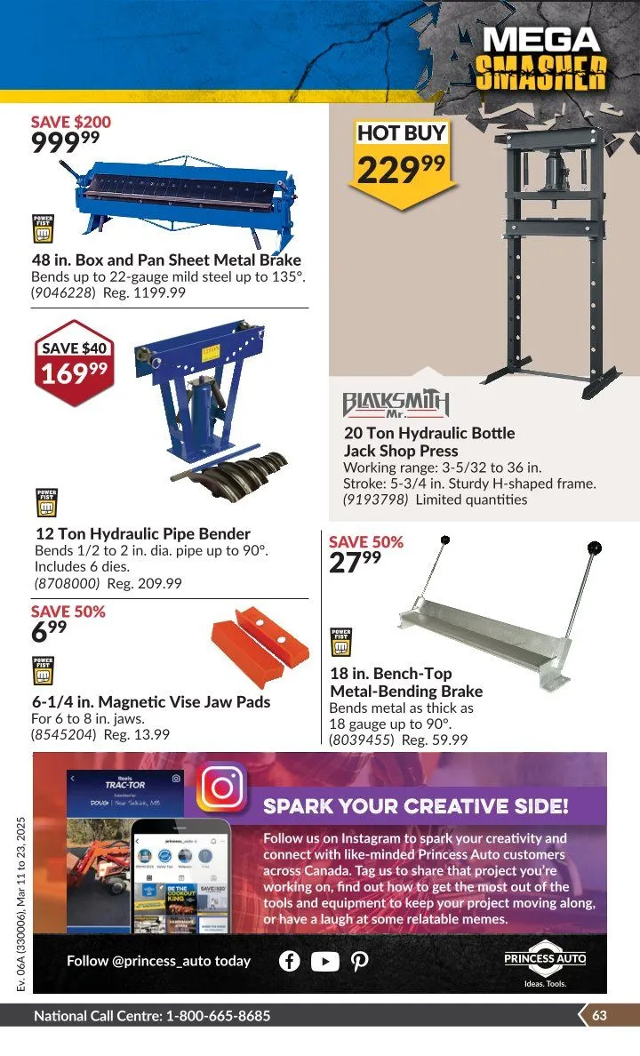 Princess Auto flyers from March 11 to March 23 2025 - flyer page 93