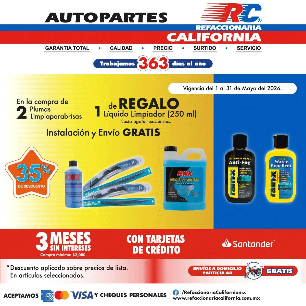 Catálogo de Refaccionaria California ofertas 1 de mayo al 31 de mayo 2026 - Pagina 1