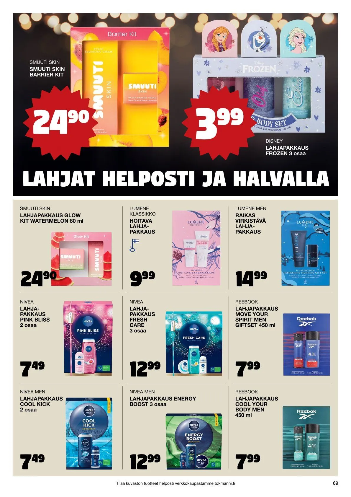 Tokmanni Tarjoukset voimassa alkaen 28. marraskuuta - 24. joulukuuta 2025 - Tarjouslehti sivu 69