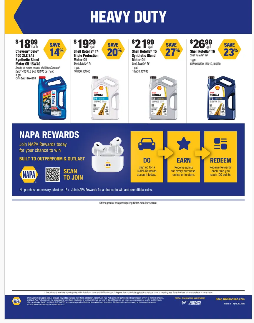 NAPA Auto Parts from April 1 to April 30 2026 - flyer page 7
