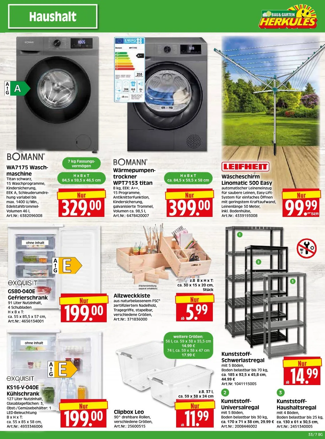 Herkules Baumarkt Angebote von 11. August bis 16. August 2025 - Prospekt seite 7