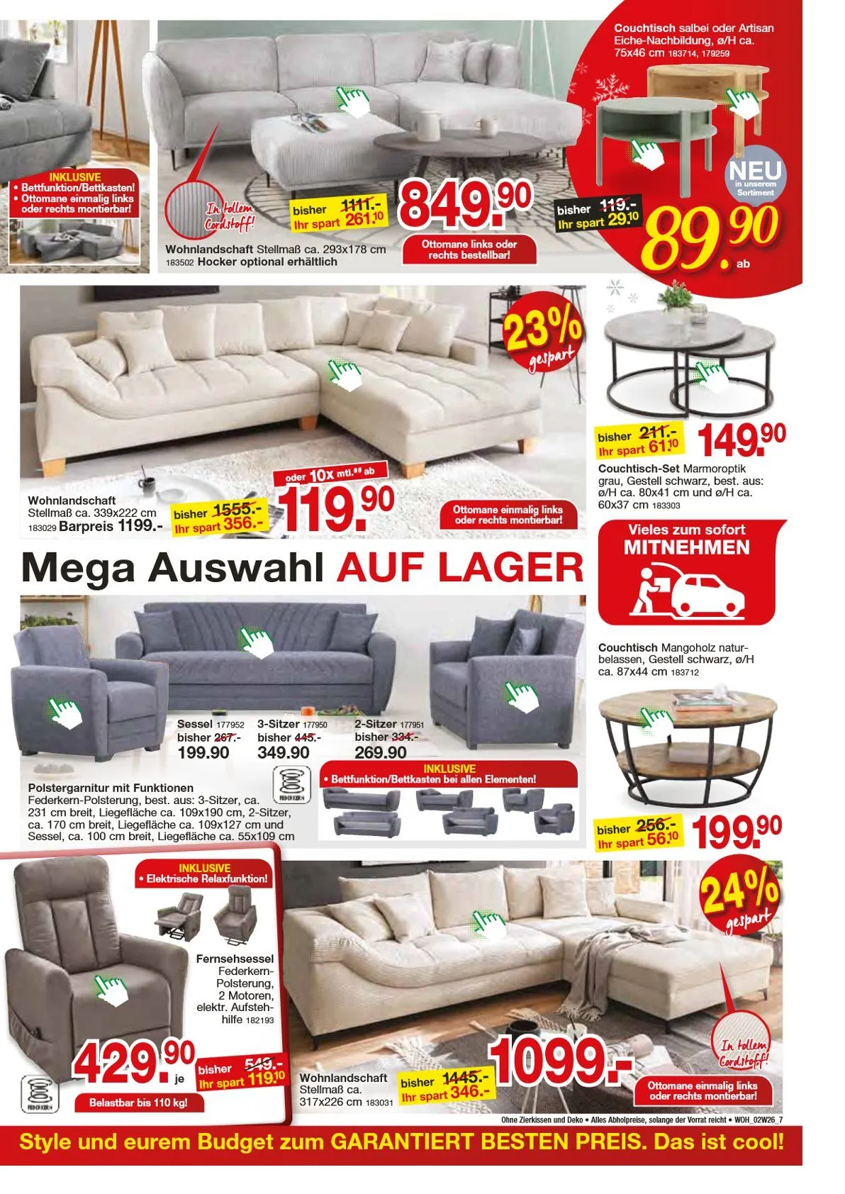 Wohnorama Prospekte von 28. Januar bis 20. Februar 2026 - Prospekt seite 7