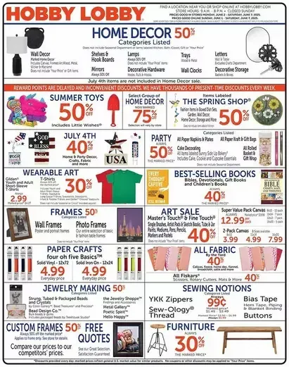 Weekly ad Hobby Lobby Deals from June 4 to June 7 2025 - Page 