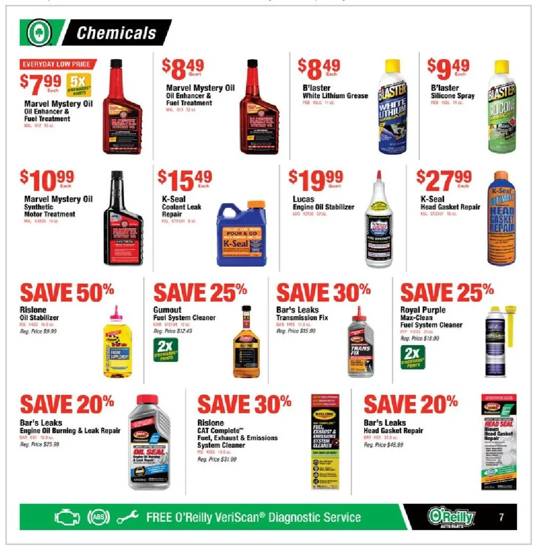 Weekly ad O'Reilly Auto Parts Deals from February 26 to March 25 2025 - Page 7
