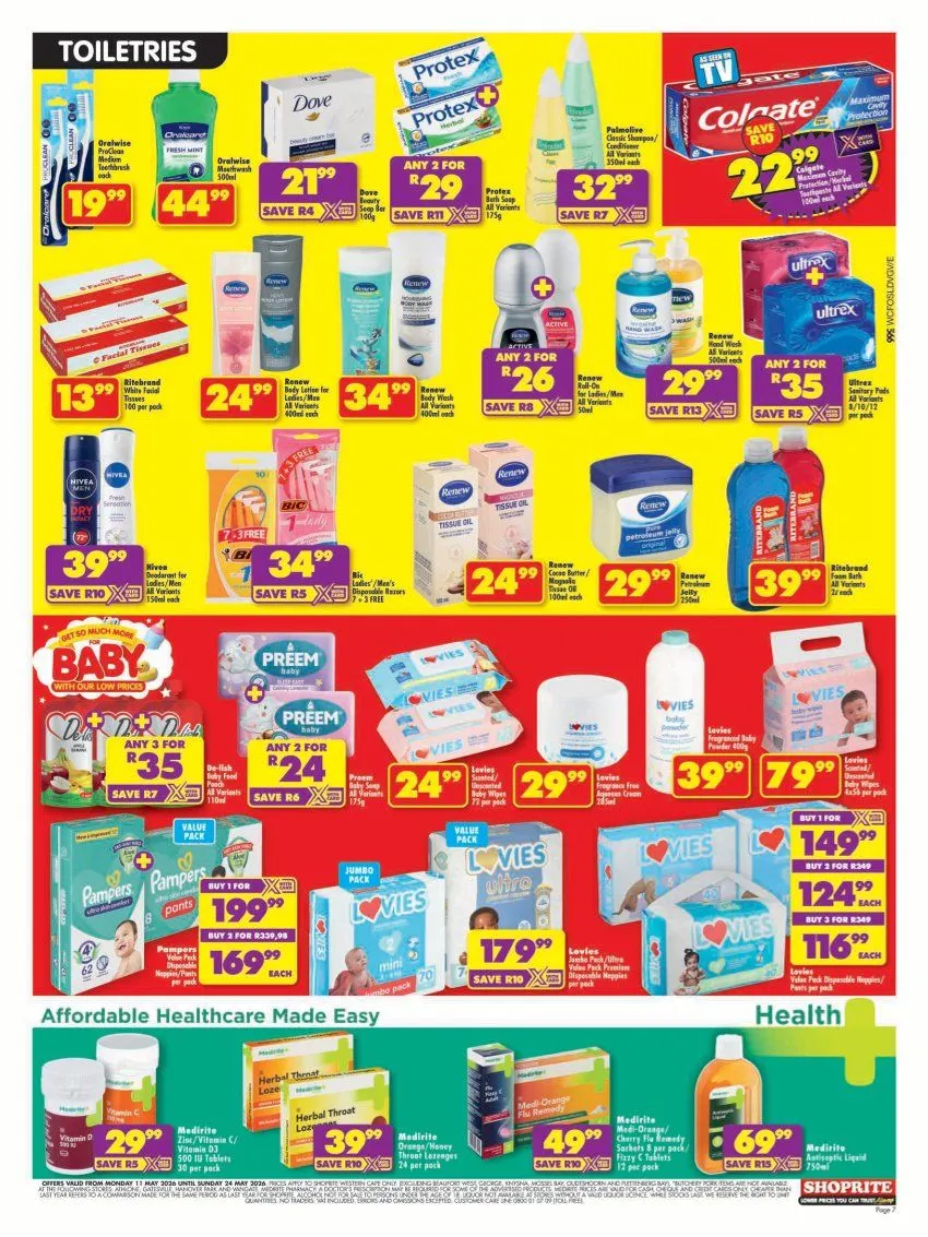  Shoprite Sales from 11 May to 24 May 2026 - Catalogue Page 7