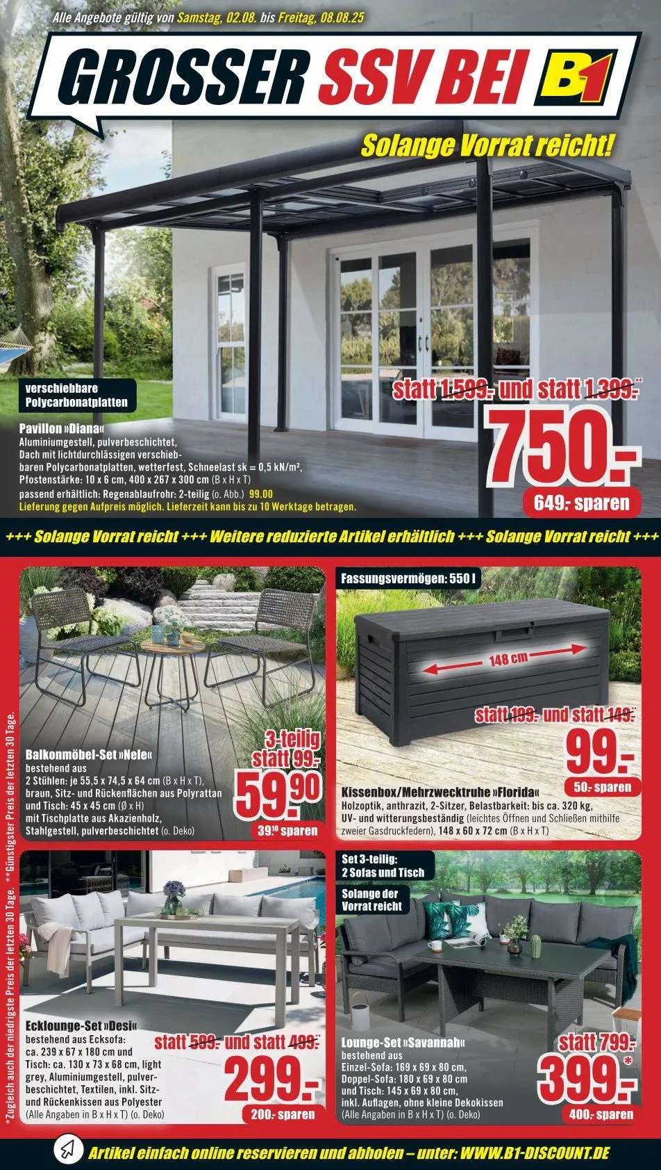 B1 Discount Baumarkt  Prospekte von 2. August bis 8. August 2025 - Prospekt seite 7