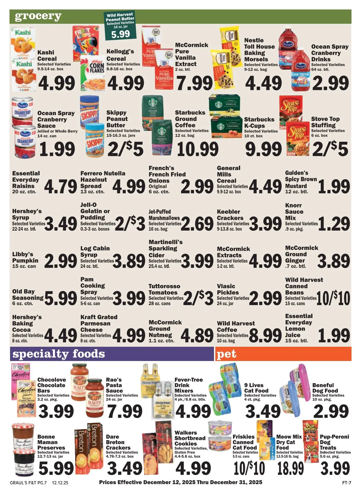 Weekly promotion Graul's Market Sales spanning from December 12 to December 31 2025 - Page 7 for Catalogue 365
