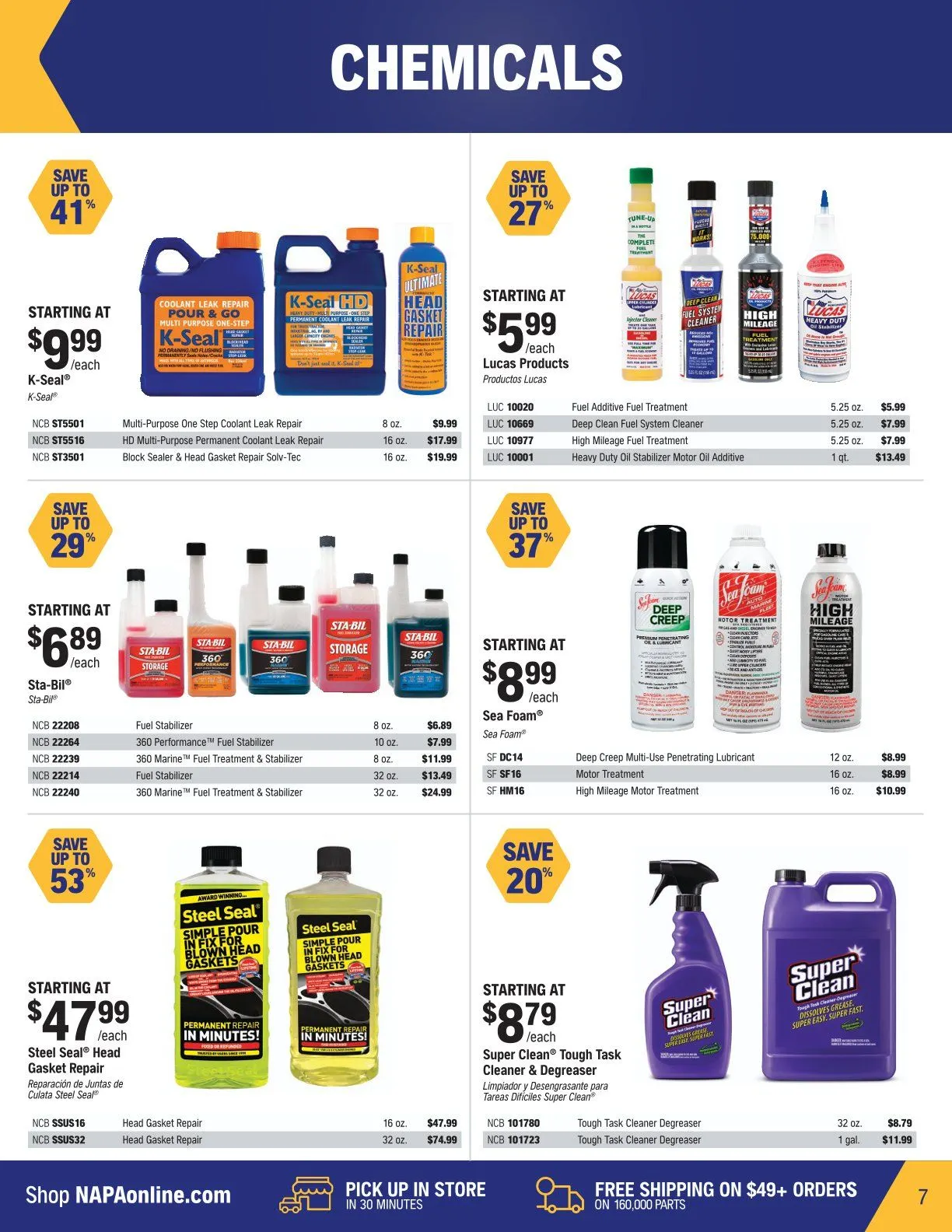 NAPA Auto Parts flyers from September 1 to October 31 2025 - flyer page 7