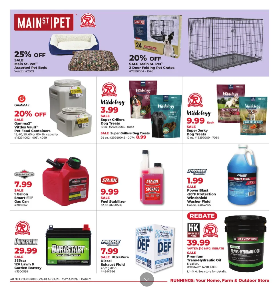 Weekly promotion Runnings Sales spanning from April 23 to May 3 2026 - Page 7 for Catalogue 365