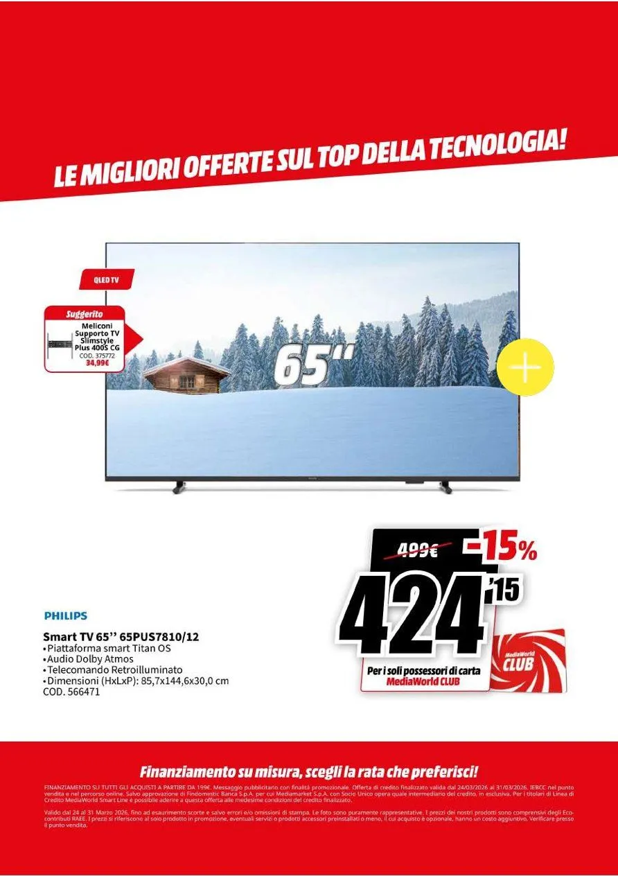  Mediaworld Volantino da 24 marzo a 31 marzo di 2026 - Pagina del volantino 7