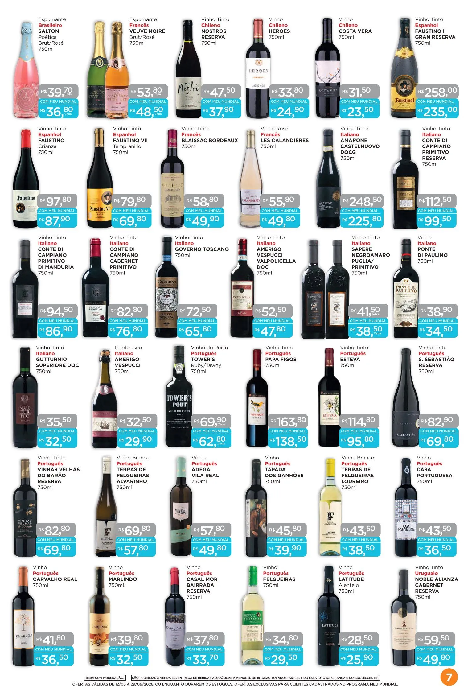 Encarte de Folhetos Supermercados Mundial 12 de junho até 29 de junho 2026 - Pagina 7