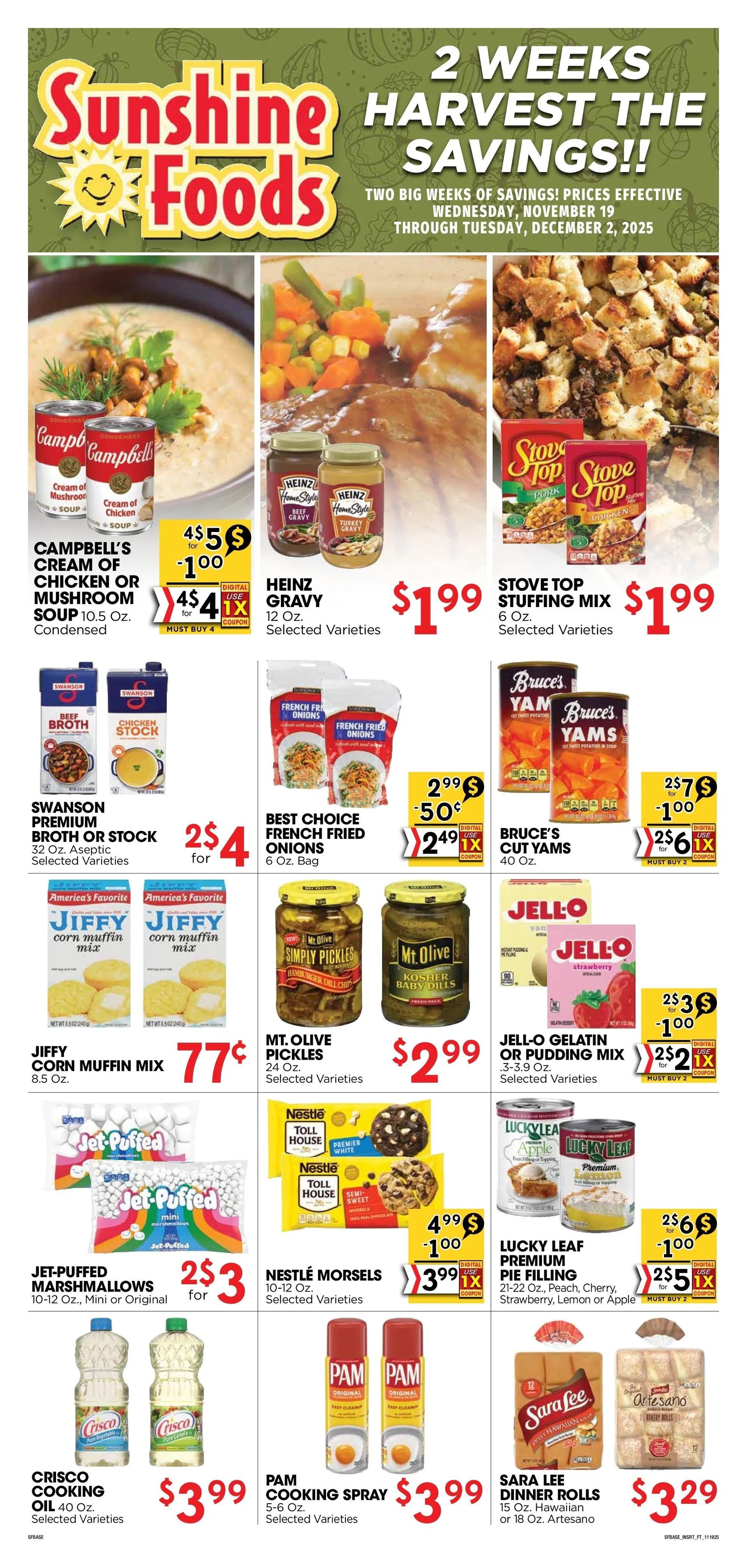 Weekly promotion Sunshine Foods Sales spanning from November 19 to December 2 2025 - Page 7 for Catalogue 365