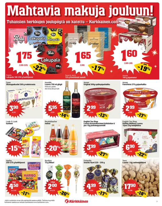  Kaupan Kärkkäinen  voimassa alkaen 17. joulukuuta - 23. joulukuuta 2025 - Tarjouslehti sivu 7