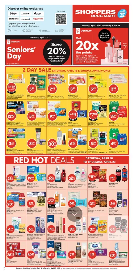 Shoppers Drug Mart Sales from April 18 to April 23 2026 - flyer page 1
