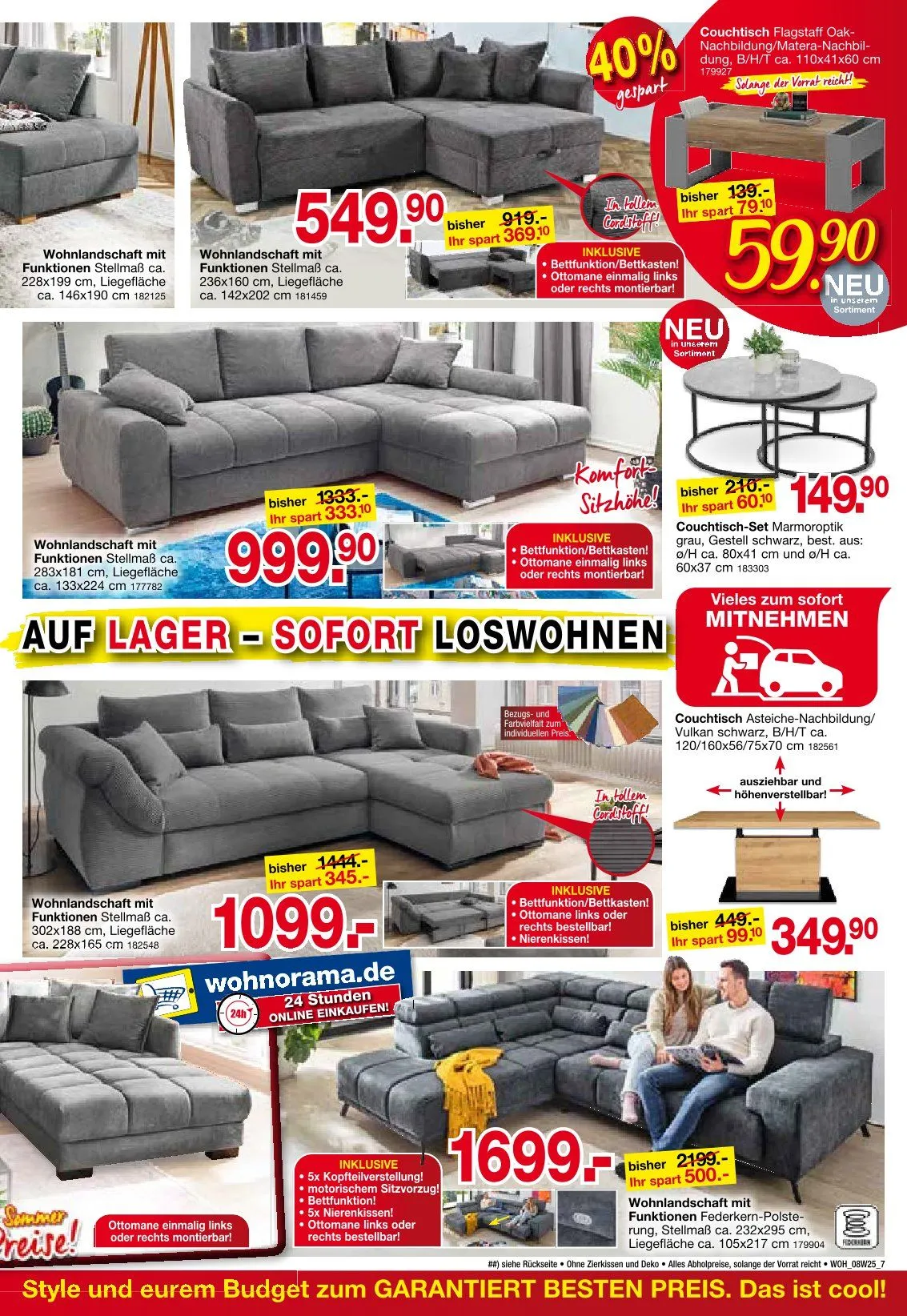 Wohnorama Prospekte von 1. August bis 29. August 2025 - Prospekt seite 7