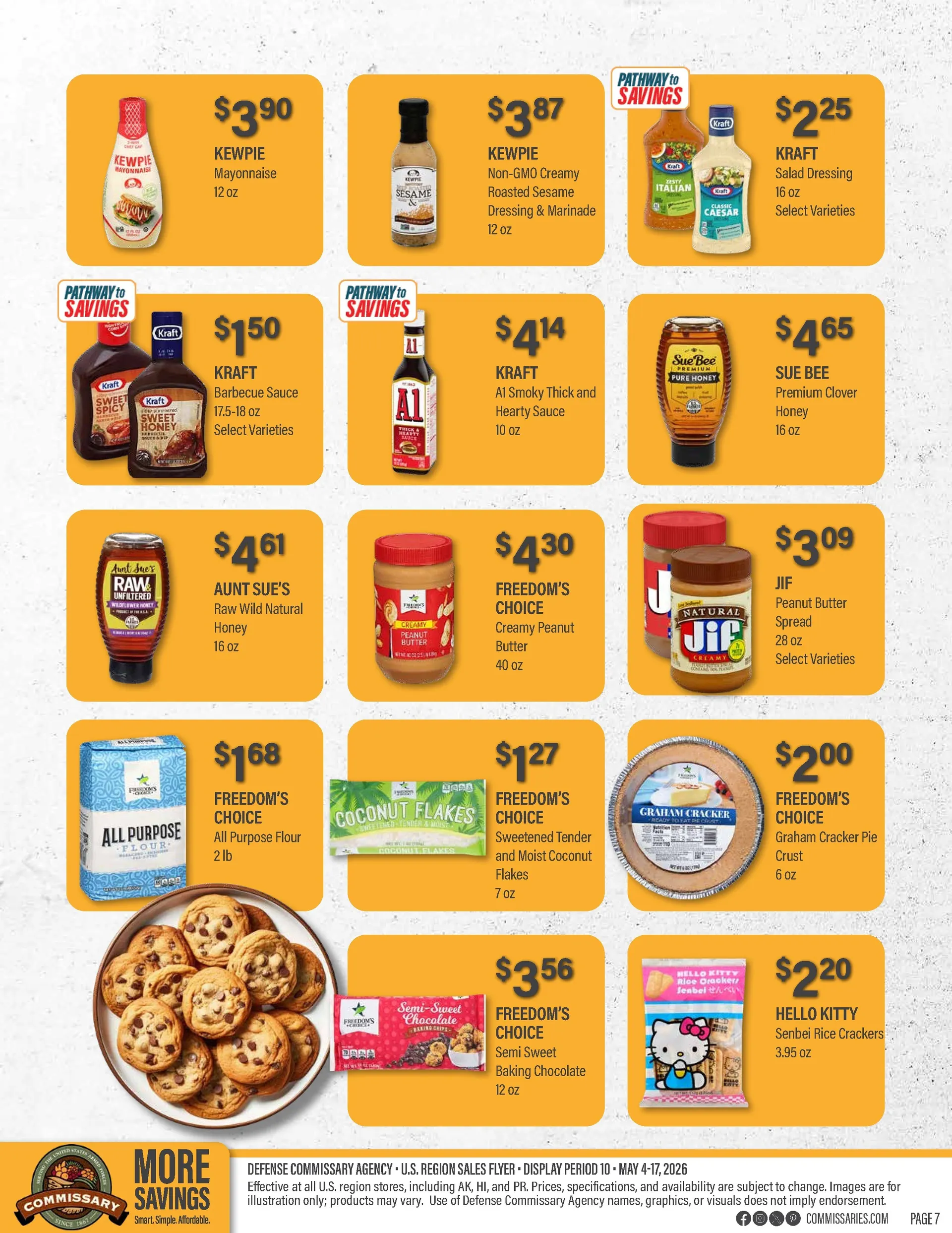 Weekly promotion Commissary Sales spanning from May 4 to May 17 2026 - Page 7 for Catalogue 365