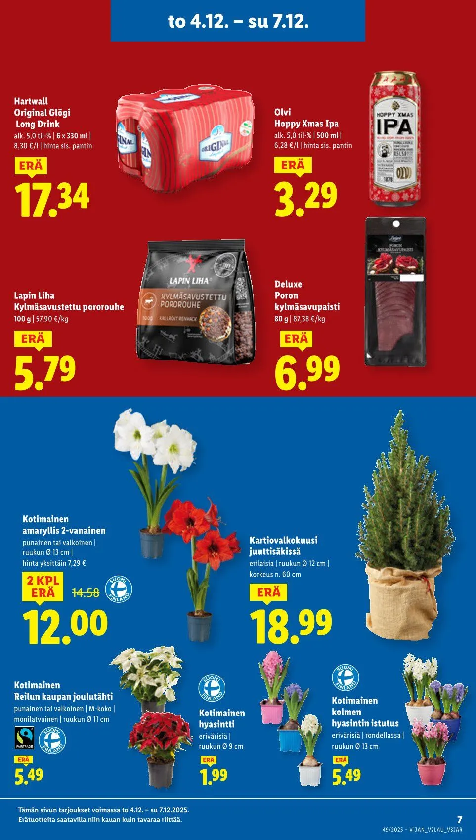 Lidl Tarjoukset voimassa alkaen 4. joulukuuta - 7. joulukuuta 2025 - Tarjouslehti sivu 7