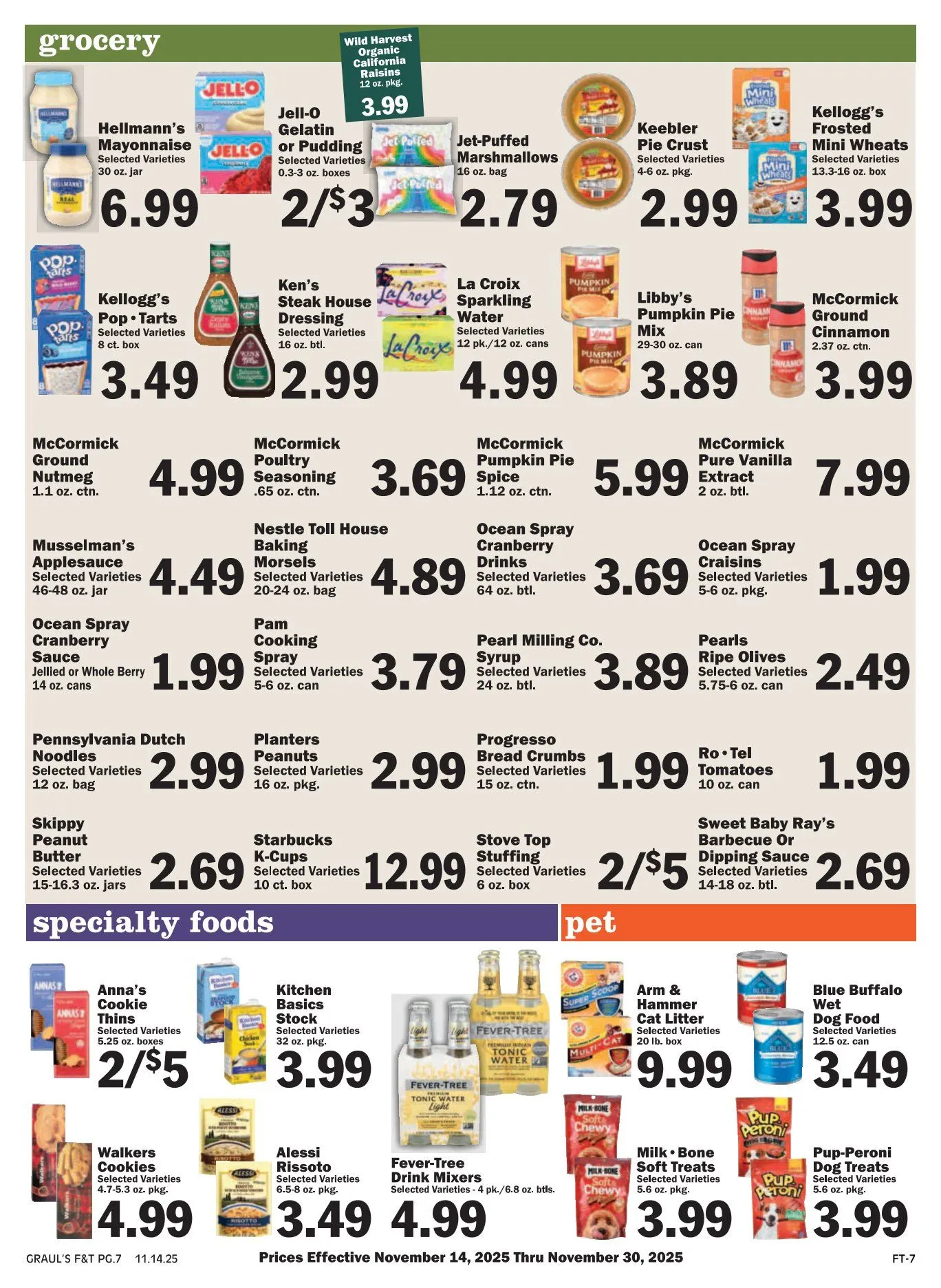 Weekly promotion Graul's Market Sales spanning from November 14 to November 30 2025 - Page 7 for Catalogue 365