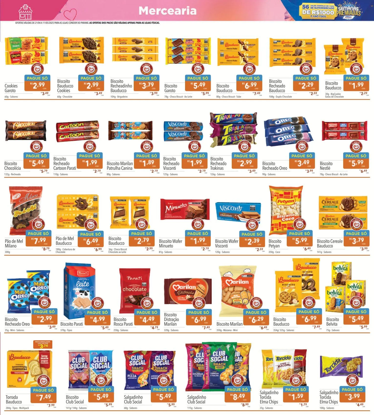 Encarte de Folhetos Supermercados Condor 21 de abril até 14 de maio 2025 - Pagina 7
