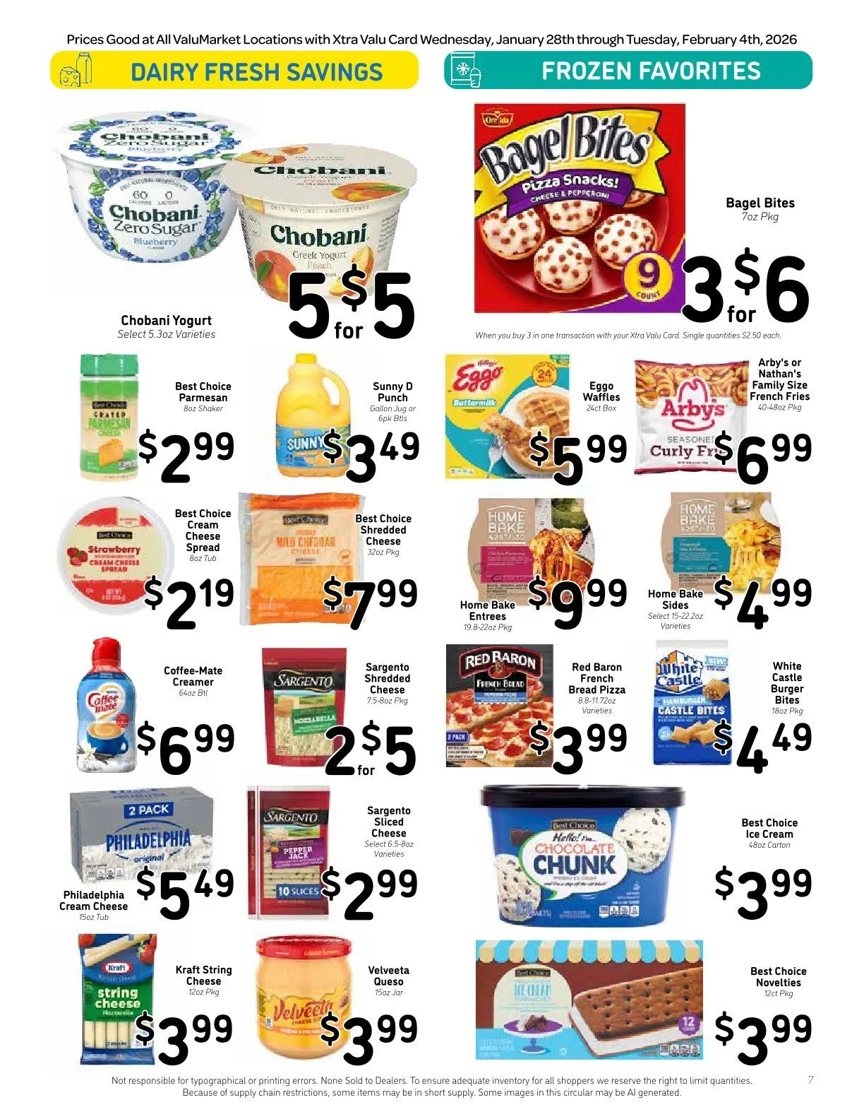 Weekly promotion ValuMarket Sales spanning from January 28 to February 4 2026 - Page 7 for Catalogue 365
