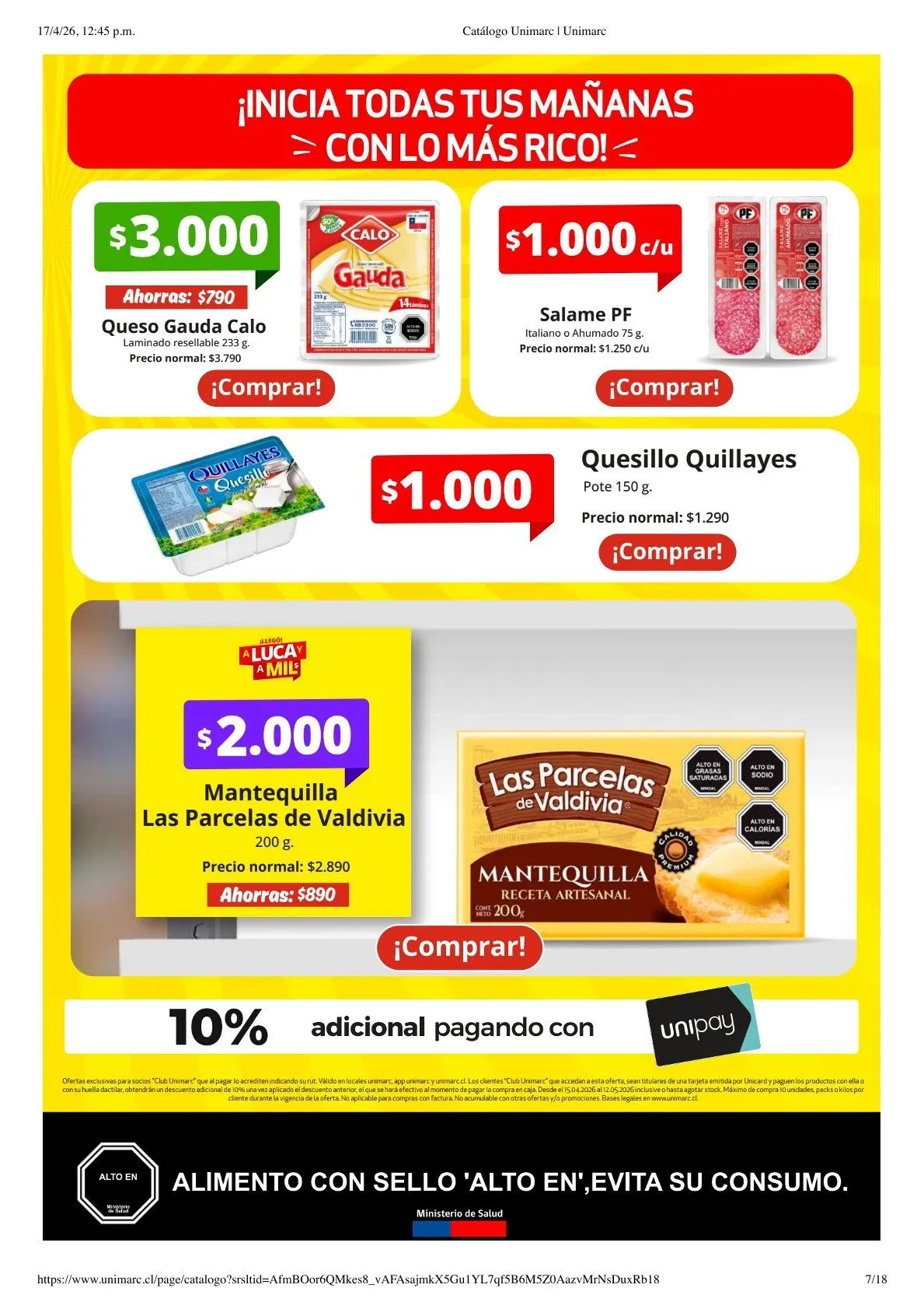Catálogo de  Unimarc Ofertas 17 de abril al 20 de abril 2026 - Página 7