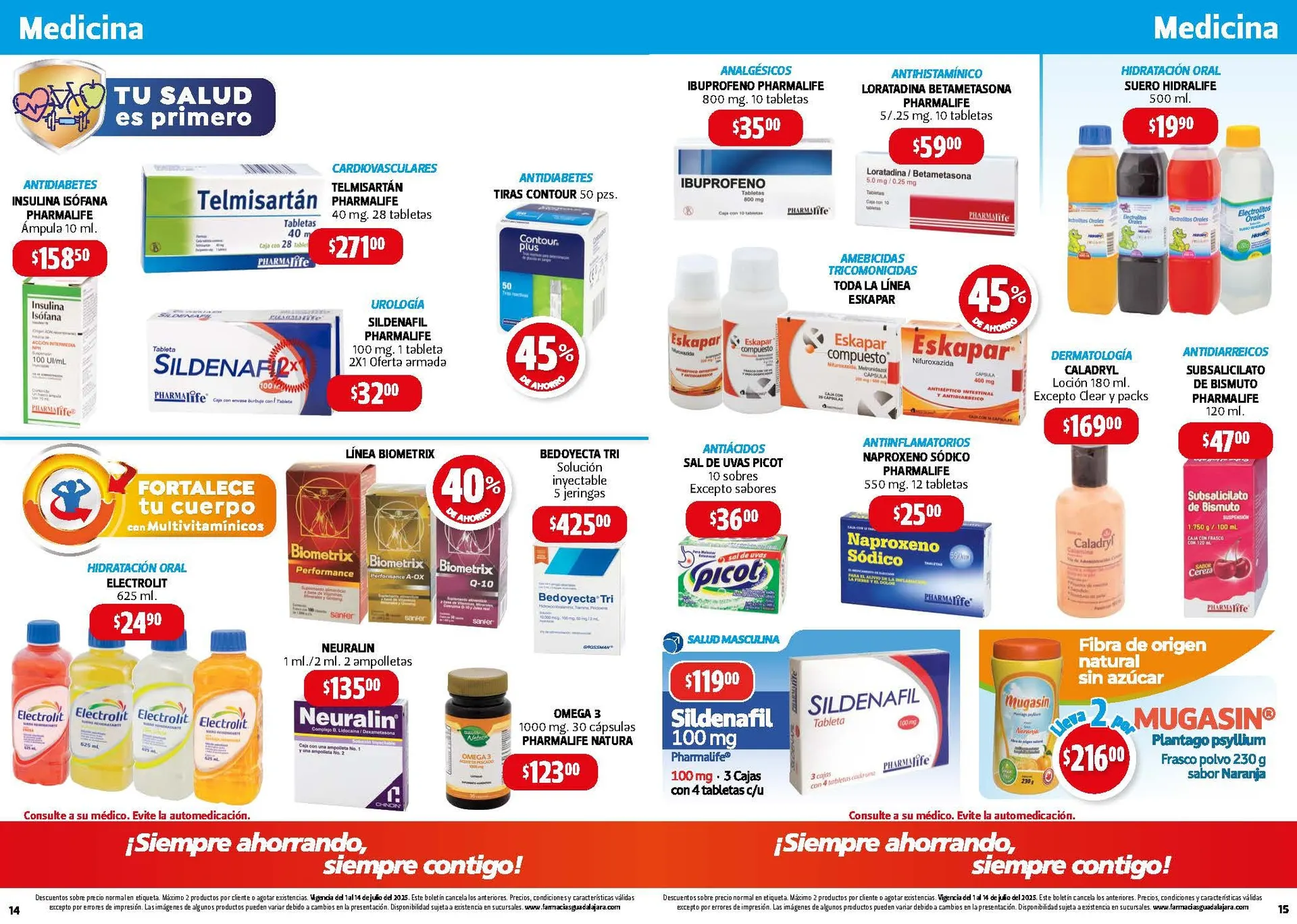 Catálogo de Farmacia Guadalajara Ofertas 1 de julio al 14 de julio 2025 - Pagina 7