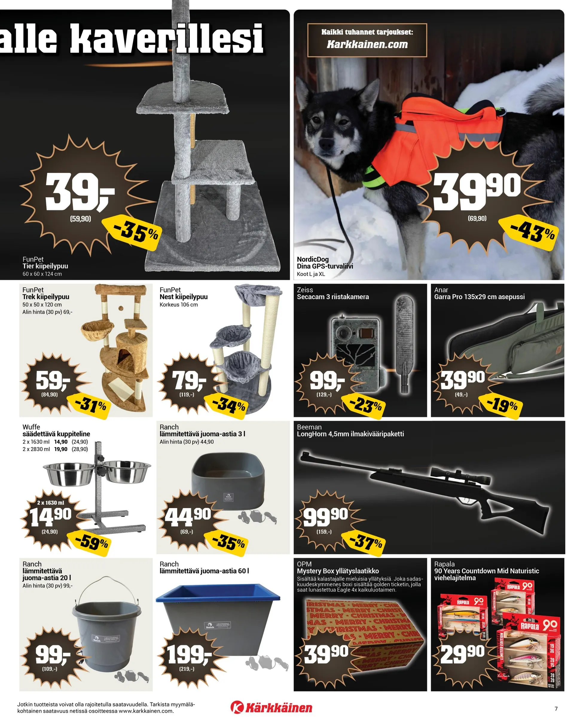Kärkkäinen Black Friday Tarjoukset voimassa alkaen 19. marraskuuta - 2. joulukuuta 2025 - Tarjouslehti sivu 7