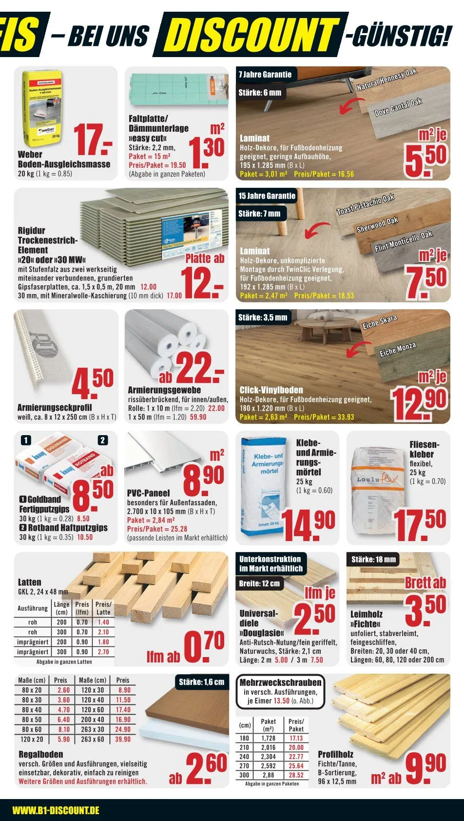 B1 Discount Baumarkt Angebote von 11. Juli bis 17. Juli 2026 - Prospekt seite 7