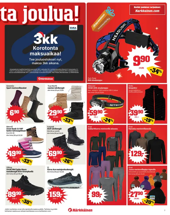 Kärkkäinen  Angebote voimassa alkaen 3. joulukuuta - 16. joulukuuta 2025 - Tarjouslehti sivu 7