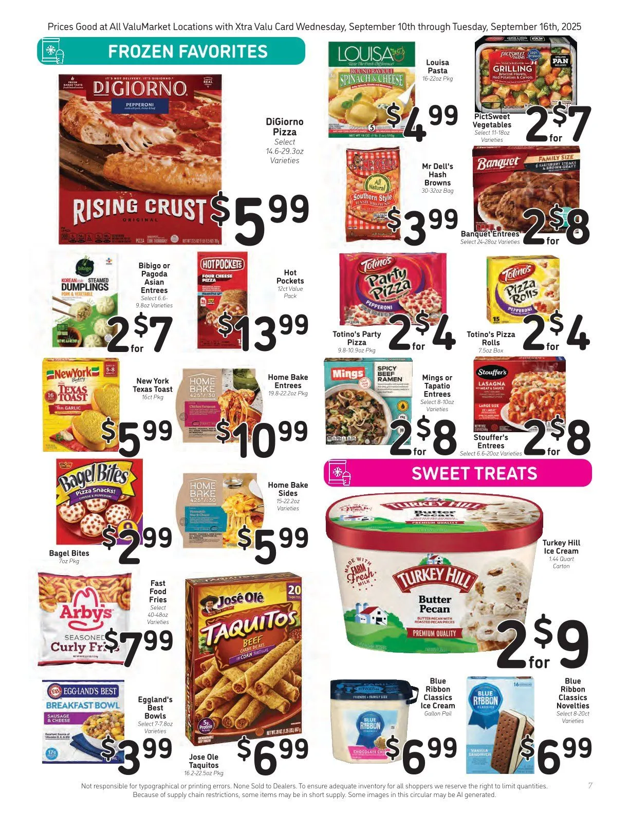 Weekly promotion ValuMarket Sales spanning from September 10 to September 16 2025 - Page 7 for Catalogue 365