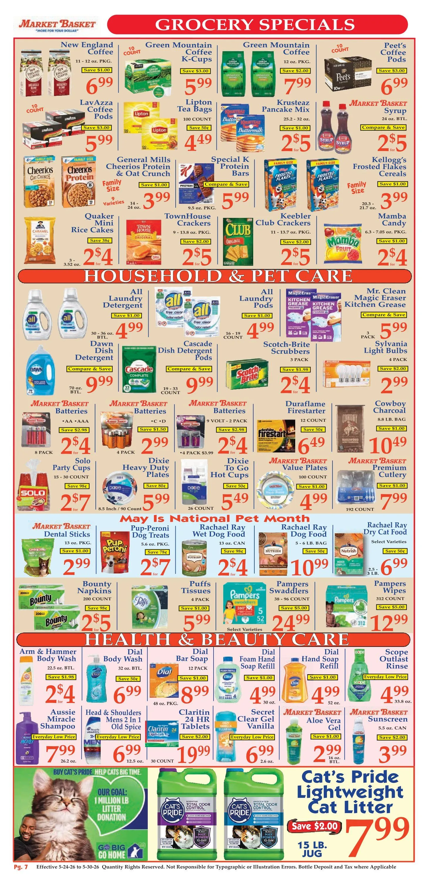 Weekly promotion Market Basket Sales spanning from May 26 to May 31 2026 - Page 7 for Catalogue 365