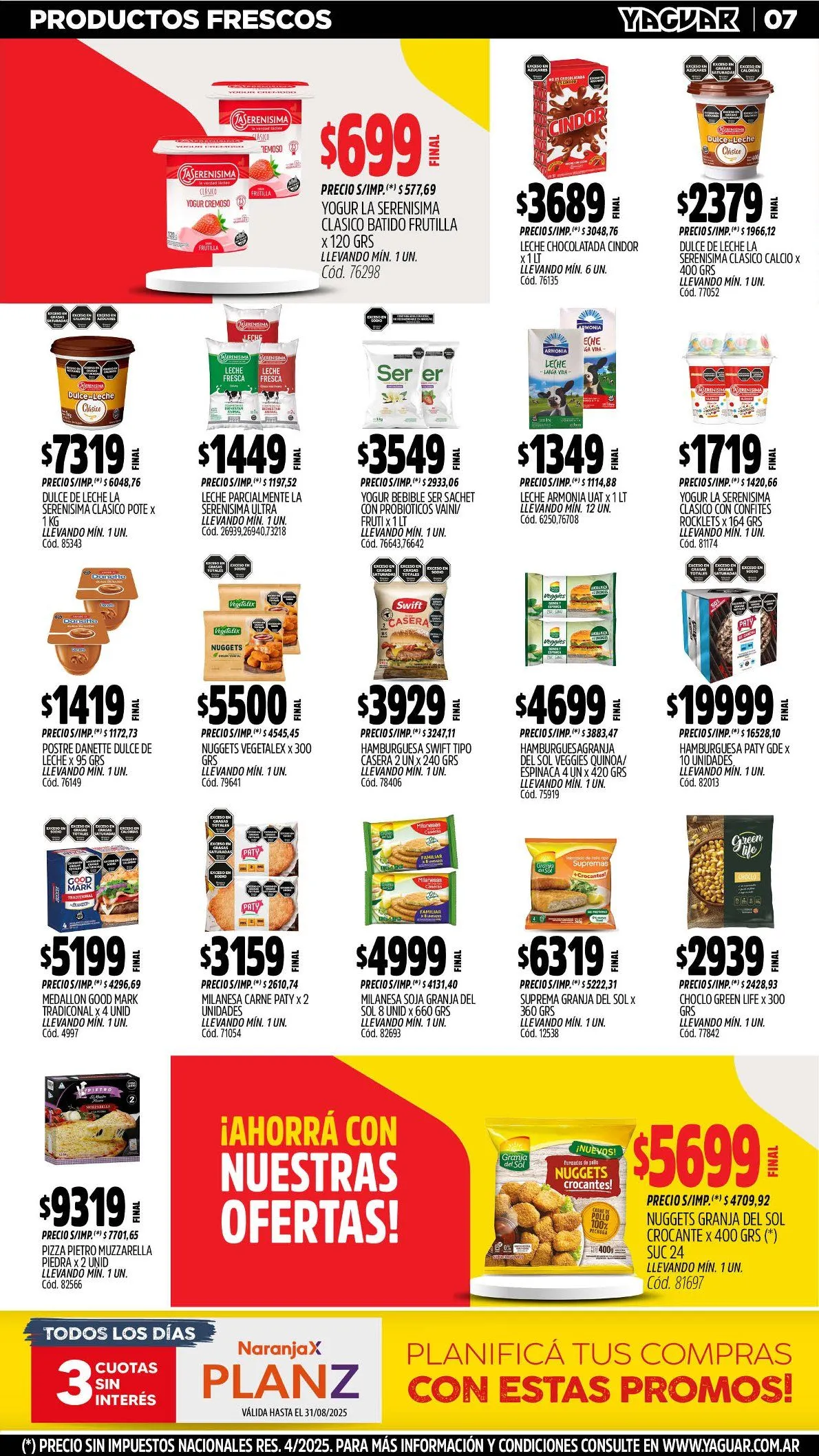 Ofertas de Ofertas Yaguar - Últimos catálogos 18 de agosto al 25 de agosto 2025 - Página 7 del catálogo