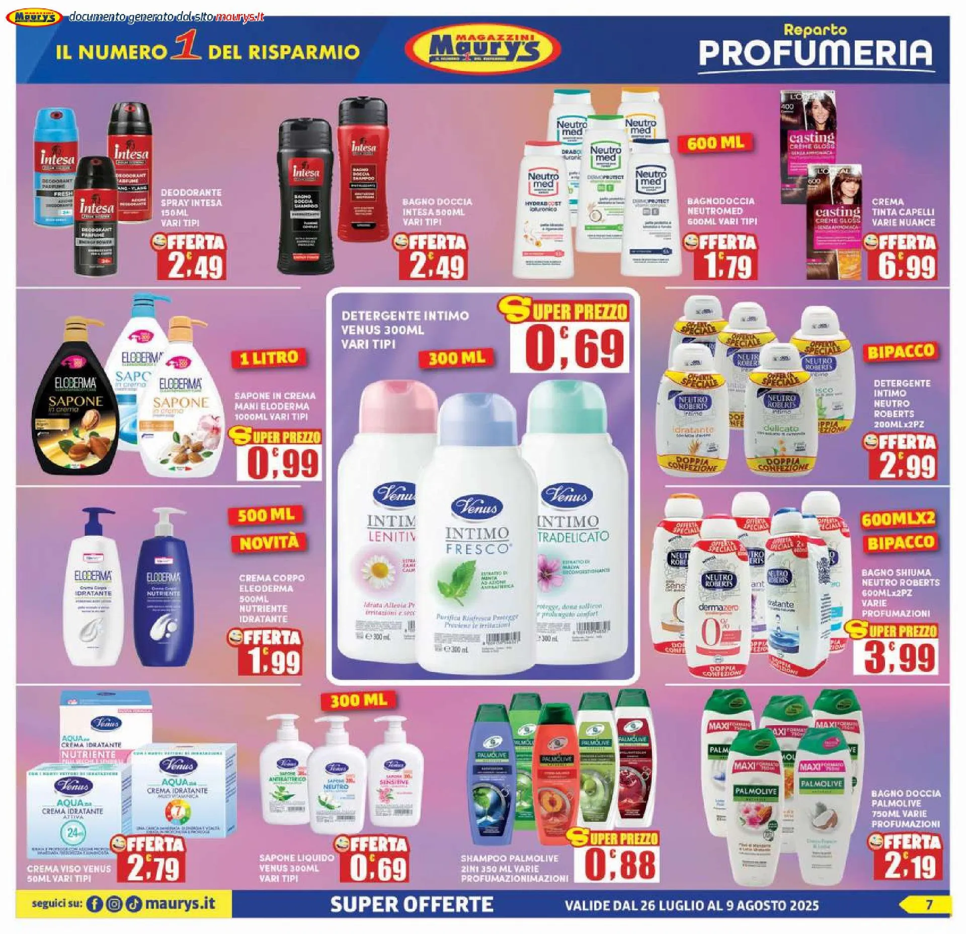 Maury's Volantino da 25 luglio a 9 agosto di 2025 - Pagina del volantino 7