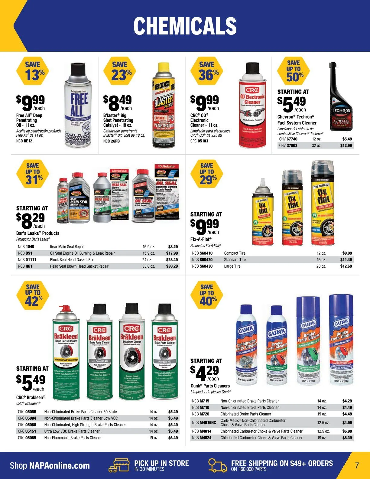 NAPA Auto Parts Sales from December 1 to December 31 2025 - flyer page 7
